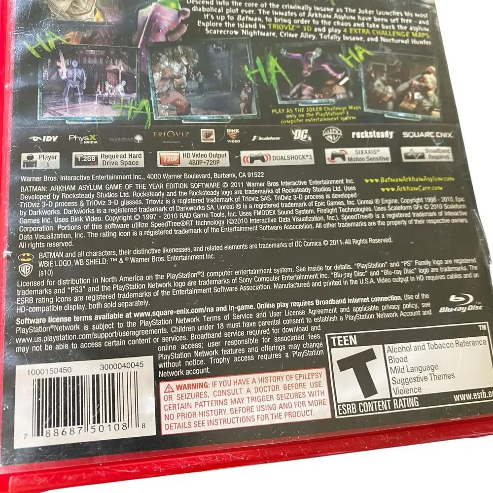 PS3 Game - Batman Arkham Asylum